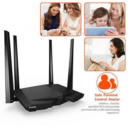 Tenda AC6 AC1200 Dual-Band WLAN-Router 1200 MBit/s 10/100 Ports QoS Beamforming+