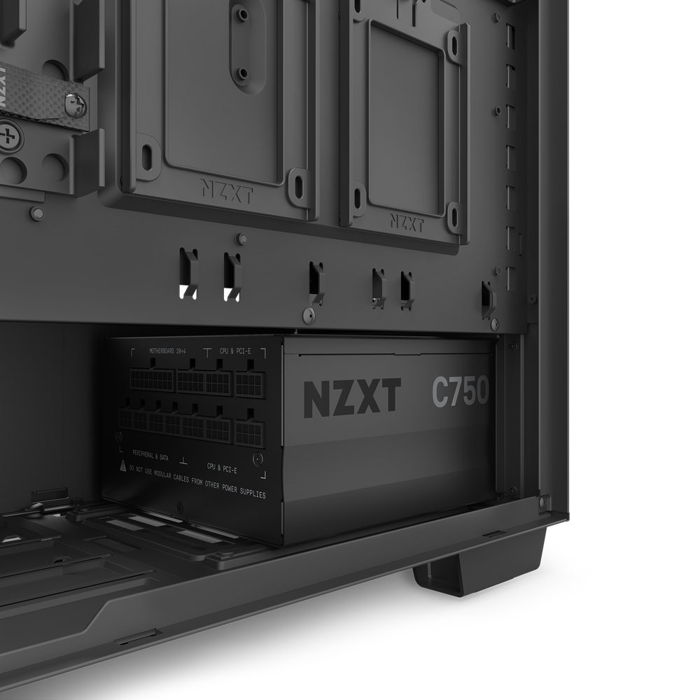 NZXT C750 Gold 750 W PC-Netzteil, vollständig modular, 80 PLUS Gold, ATX 24‑pin, 13,5 cm Lüfter, Schwarz, EU