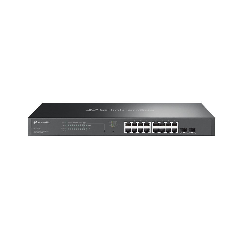TP-Link Omada SG2218P Netzwerk-Switch Managed L2/L2+ Gigabit Ethernet (10/100/1000) Power over Ethernet (PoE) 1U Schwarz
