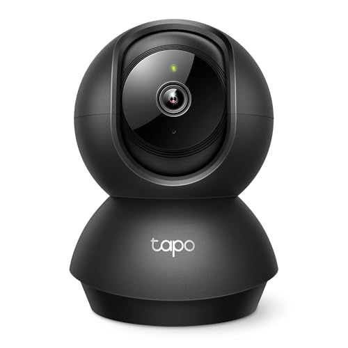 TP-Link Tapo C211 Indoor IP-Sicherheitskamera, WLAN, 3 MP (2304 x 1296), 360° schwenkbar, Nachtsicht 9 m, Tisch-/Regalmontage, Schwarz, V3.0, EU