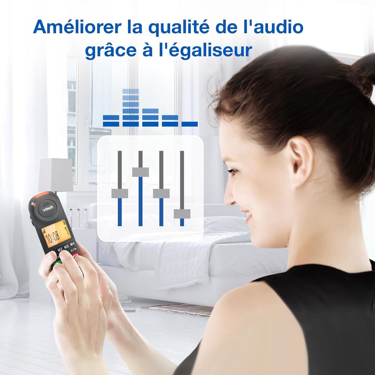 VTech CL6550 Schnurgebundenes Telefon + Schnurloses DECT-Telefon, mit großen Tasten, Anrufblock, Mobilteil und Basis mit Lautsprecher, großen Tasten und großem Display