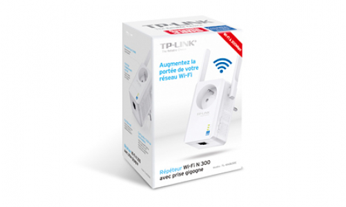 TP-Link WiFi-Repeater, Signalverstärker (universelle Kompatibilität, einfache Installation) Wi-Fi N300, weiss, französische Version WLAN, N300 einzeln