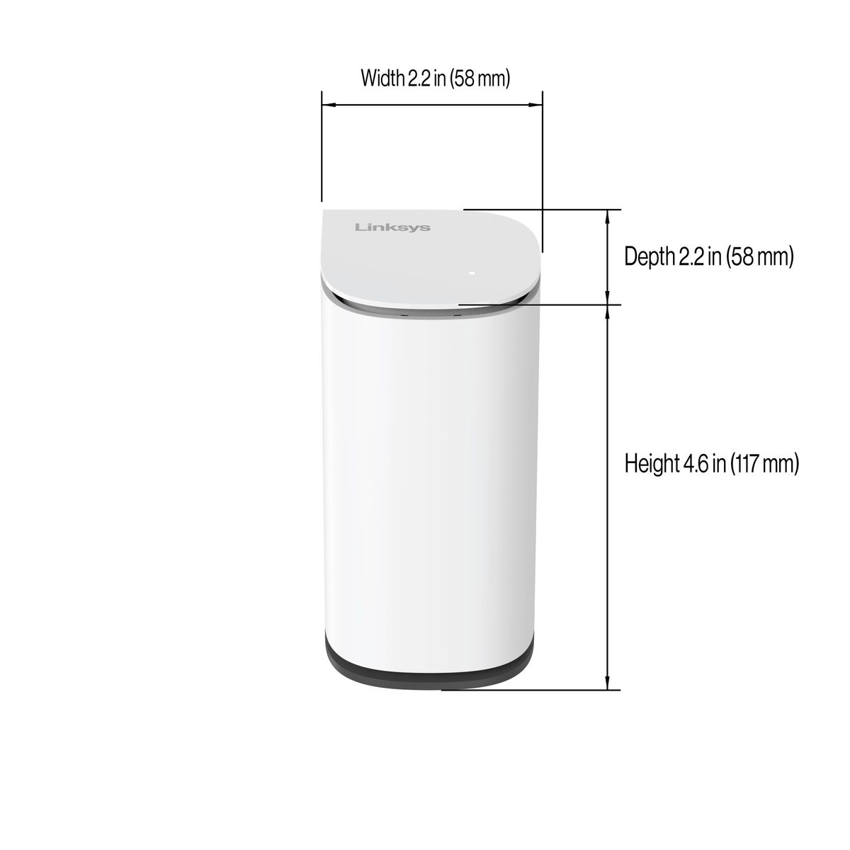 Linksys Velop Micro 6 Mesh-Satellit, Dual-Band 2,4/5 GHz, Wi-Fi 6 (802.11ax), 3000 Mbit/s, Weiß, Intern