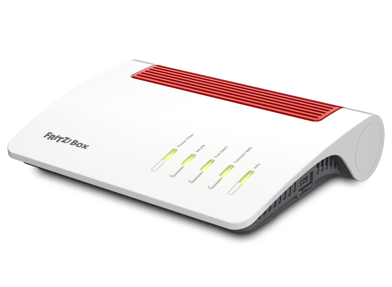 AVM FRITZ!Box 5590 Fiber Wi-Fi 6 Glasfasermodem WLAN AX bis 2.400 MBit/s 5 GHz 1.200 MBit/s 2,4 GHz WLAN Mesh DECT-Basis 2,5-Gigabit-Port geeignet für Deutschland Router Single