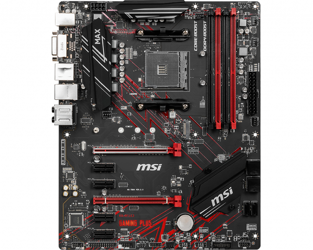 MSI B450 GAMING PLUS MAX Motherboard AMD B450 Socket AM4 ATX