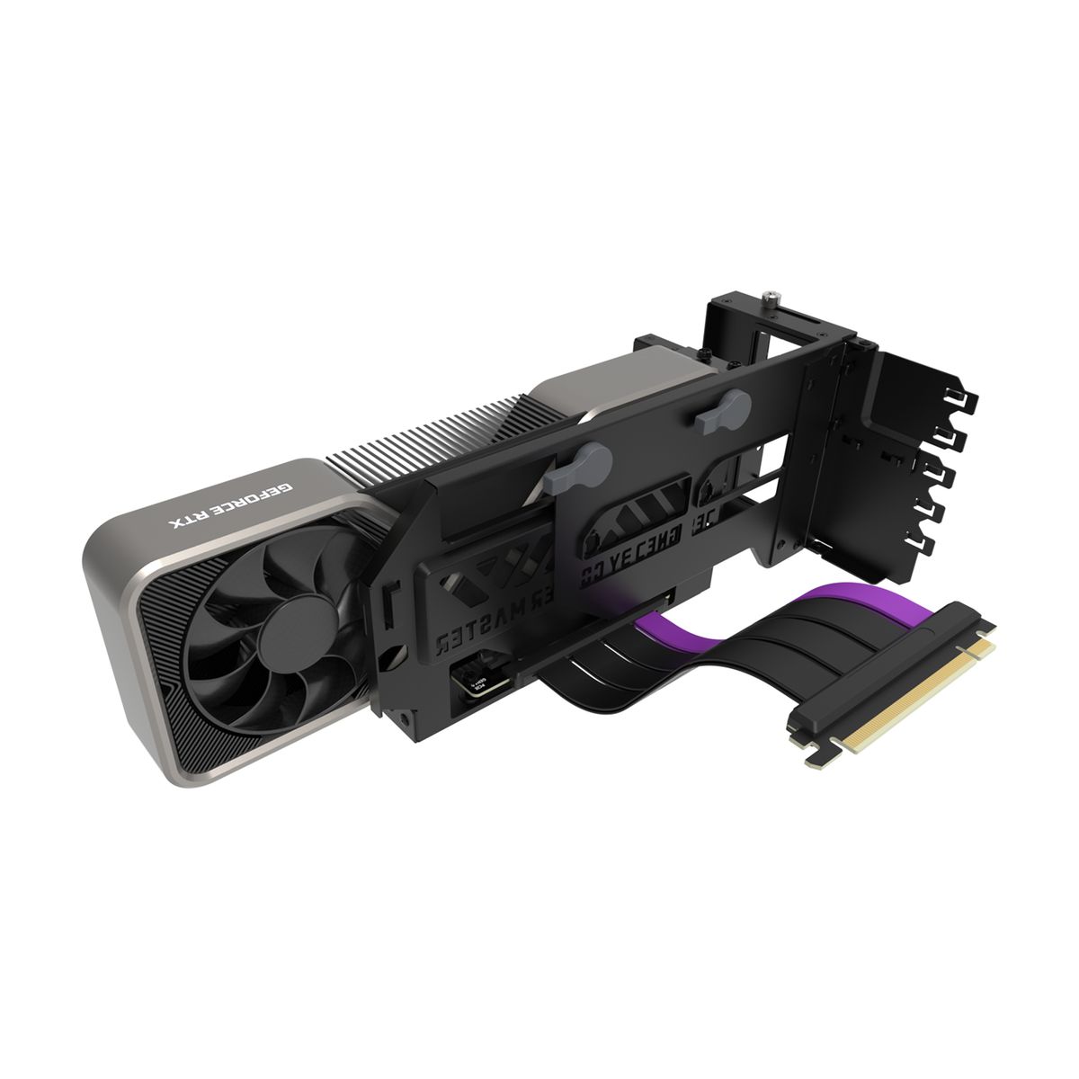 Cooler Master MCA-U000R-KFVK03 Gaming Grafikkartenhalter, Universal, 1x, PCIe 4.0, Schwarz/Grau, 12 V