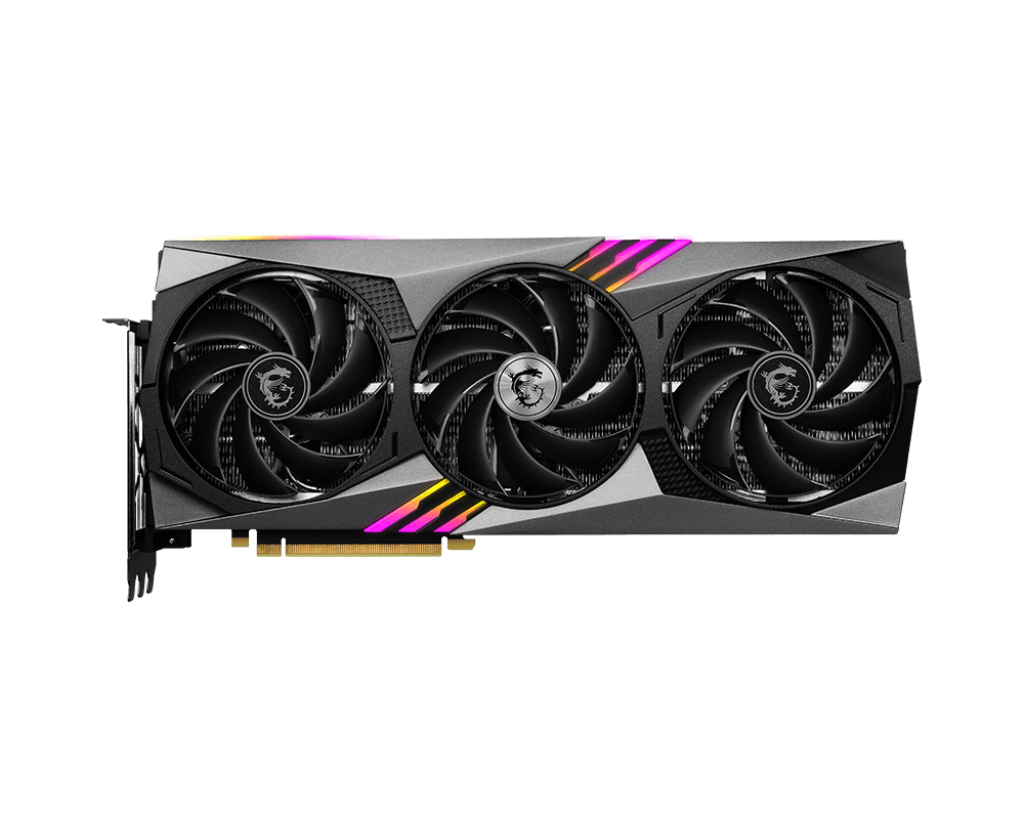 MSI GeForce RTX 4070 Ti GAMING X TRIO 12G Grafikkarte, 12 GB GDDR6X, PCIe 4.0, 3x DisplayPort 1.4a, HDMI, 285 W, 337 mm, Schwarz/Grau
