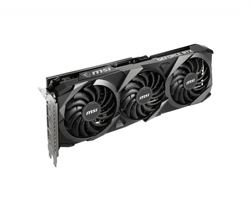 MSI GeForce RTX 3060 Ti VENTUS 3X 8G OC V397-239R, 8 GB GDDR6, 256-Bit, PCIe 4.0, HDMI 2.1, 3x DisplayPort 1.4, 200W, 316 mm