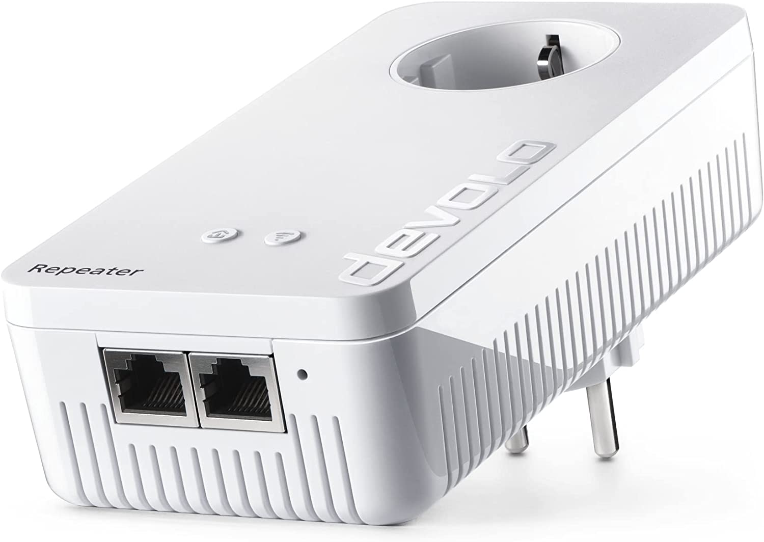 Devolo 8705 Wi-Fi Repeater+ AC Dual-WLAN-Verstärker Steckdose kompatibel allen Routern 1200 Mbit/s 2 x LAN-Ports Ap-Modus Zugangspunkt