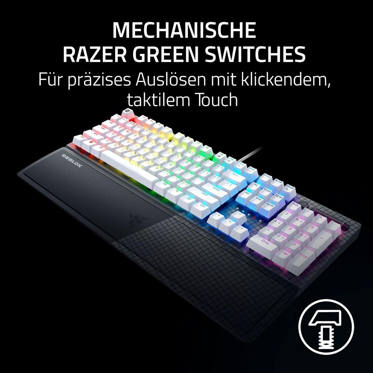 Razer BlackWidow V3 Roblox Edition Gaming Keyboard Green Switches RGB USA Layout QWERTY ISO