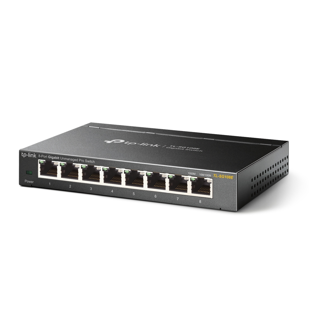 TP-Link TL-SG108E Netzwerk-Switch Managed L2 Gigabit Ethernet (10/100/1000) Schwarz V6