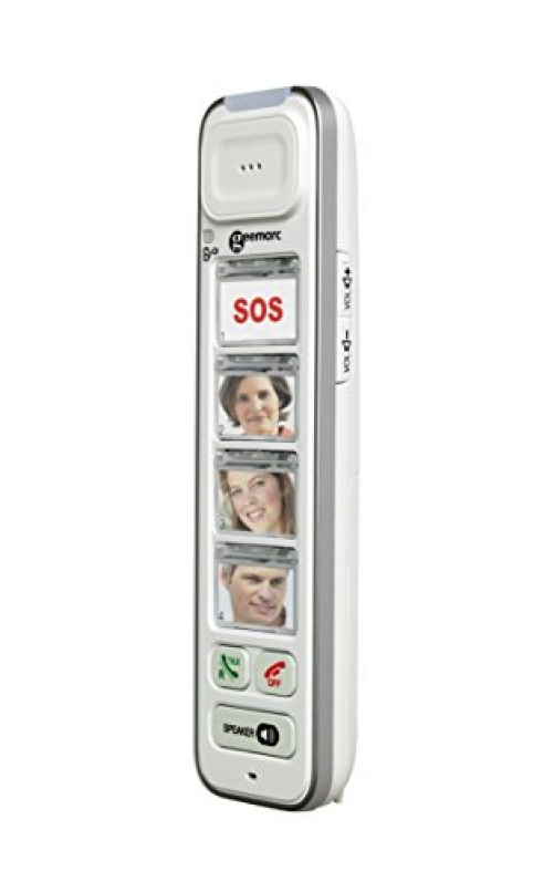 GEEMARC PHOTODECT 295 Zusatz-Telefon schnurloses Schwerhörigen-Telefon 4 Fototasten Lautsprecher besonders praktisch bei Demenz Deutsche