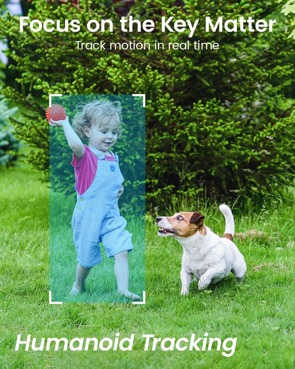 DEKCO DC5L-2P Außen PTZ Überwachungskamera 3MP 2K, 2er Pack, WLAN 2,4 GHz, 350°/90° schwenkbar, Vollfarb-Nachtsicht 30 m, 2‑Wege-Audio, IP66