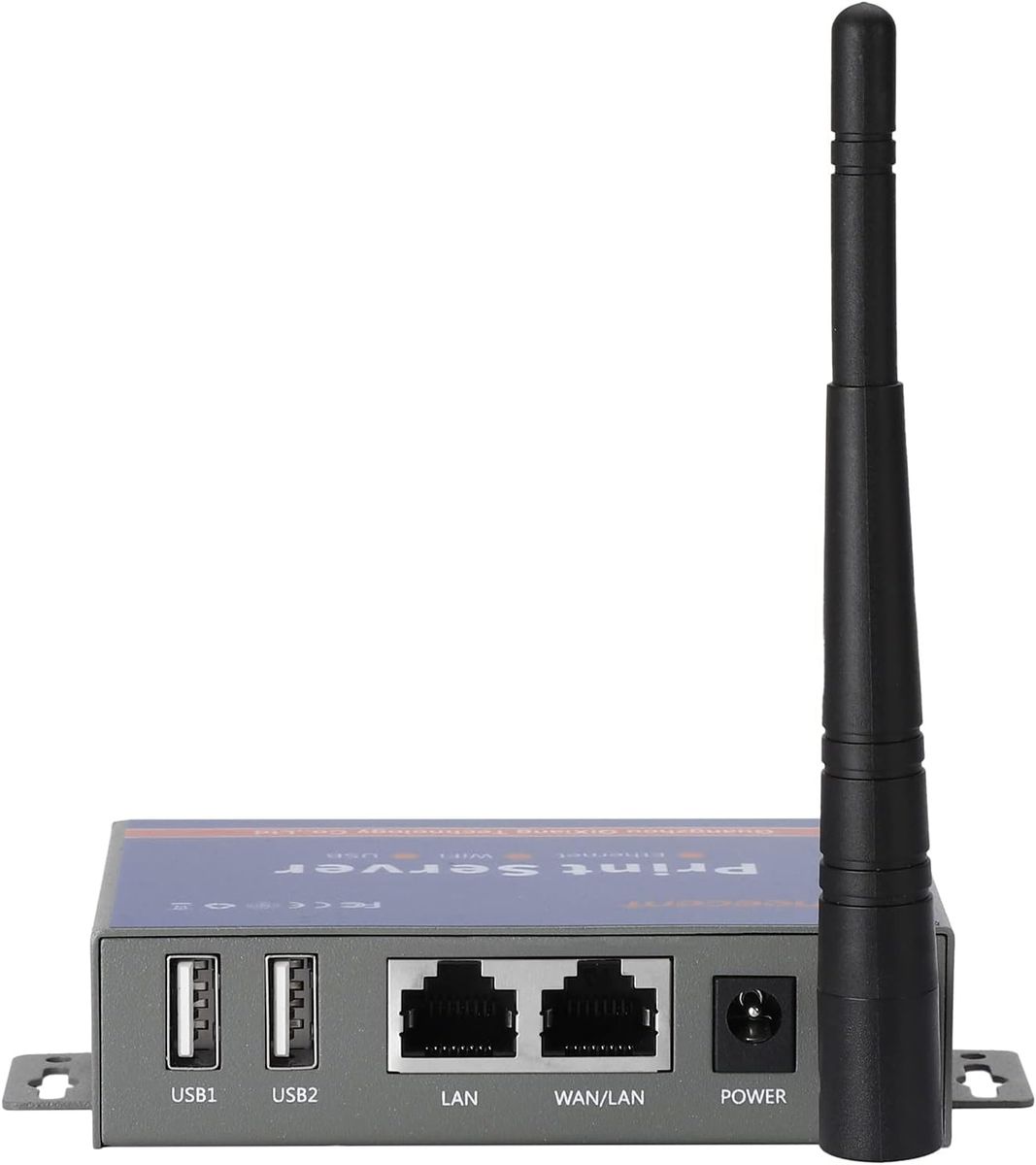 CHEECENT CR202 Kabelloser Druckserver für USB-Drucker, 2-Port USB-Printserver, WiFi & Ethernet, kompatibel mit Windows & Mac, Nicht Plug & Play EU