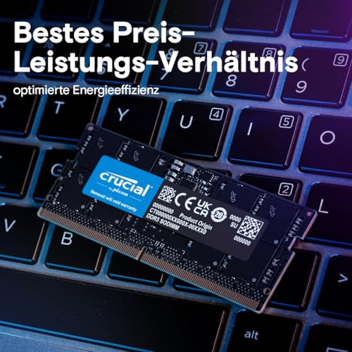 Crucial CT32G52C42S5 32 GB (1 x 32 GB) DDR5 SO-DIMM 5200 MHz CL42 1.1 V Laptop-Arbeitsspeicher