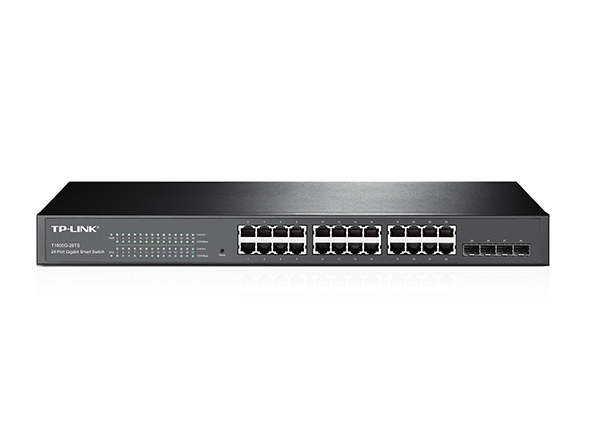 TP-Link T1600G-28TS (TL-SG2424) Managed L2/L2+ Gigabit Switch 24x RJ45 4x SFP 1U Rack Schwarz V2.0