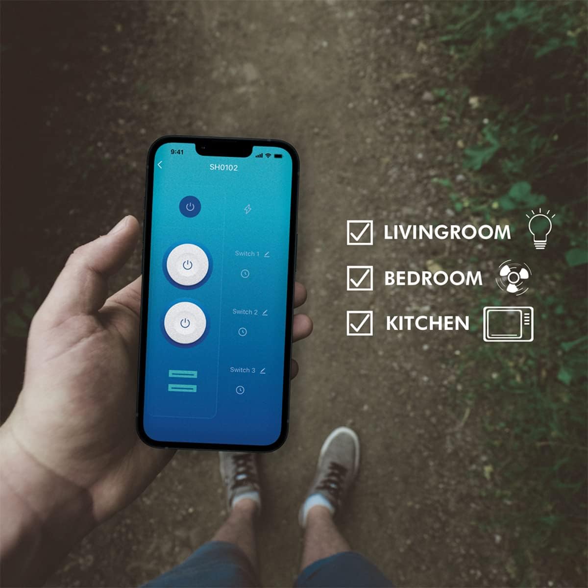 LogiLink SH0102 WLAN Smart Home Steckdosenleiste 2-fach (2x CEE 7/7) + 2x USB-A, App-steuerbar, Tuya-kompatibel, Alexa & Google Home, IP20