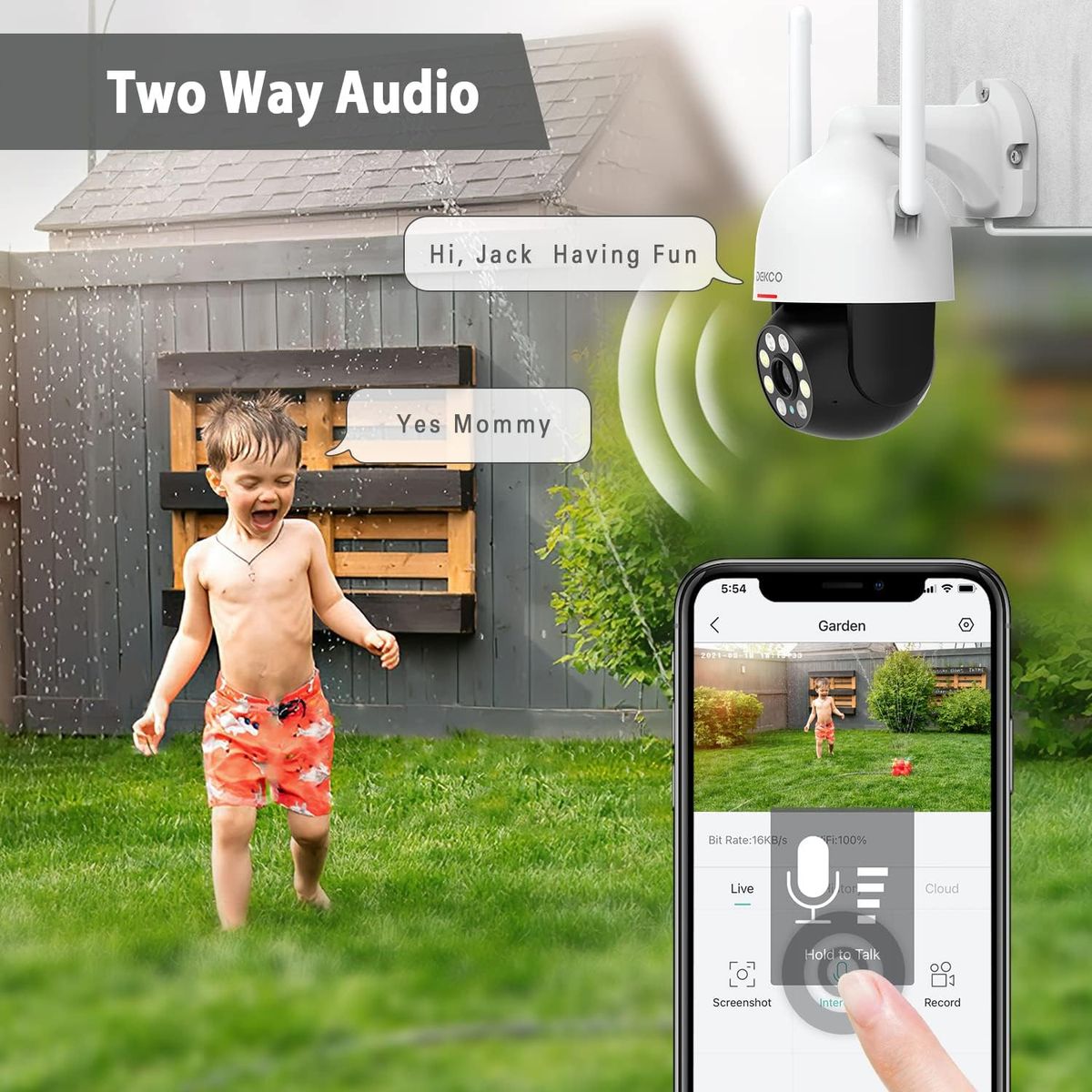 DEKCO 2K Überwachungskamera Aussen WLAN, 350°/90° Schwenkbar WLAN Kamera Outdoor, 3MP WiFi Kamera mit Automatische Verfolgung, 30m Nachtsicht in Farbe, 2-Wege Audio, IP66… DEKCO 2K Überwachungskamera Aussen WLAN, 350°/90° Schwenkbar WLAN Kamera Outdoor, 3MP WiFi Kamera mit Automatische Verfolgung, 30m Nachtsicht in Farbe, 2-Wege Audio, IP66…