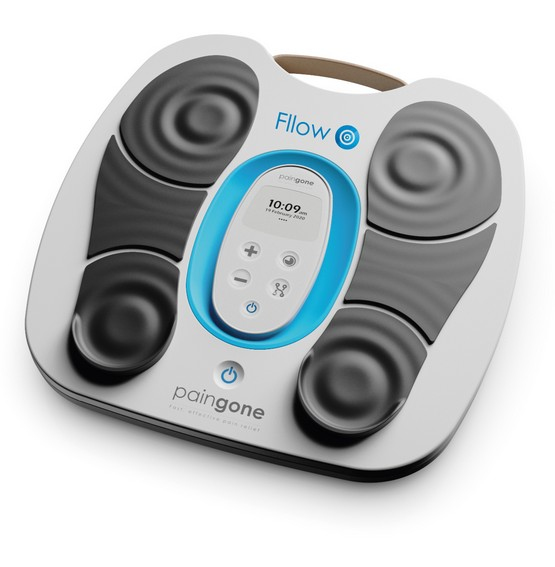 HoMedics PG-Paingone Fllow Elektroden‑Einheit, Ersatz‑Elektroden für Paingone Muskelstimulator, 150 Intensitätsstufen, Timer, Schwarz/Grau/Weiß