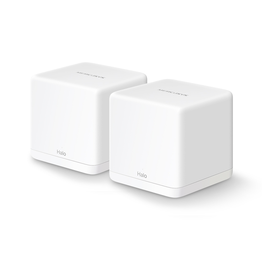 Mercusys Halo H30G AC1300 Wi-Fi Mesh System Dual Band WLAN Router & Repeater 1300 mbit/s up to 260m² MU-MIMO White 2er Pack v1.0