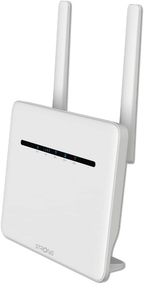STRONG 4G+ Router 1200 | mobiler LTE Router | 2 SIM Karten Adapter | 1200 mbit/s | 4X LAN-Anschluss, weiß