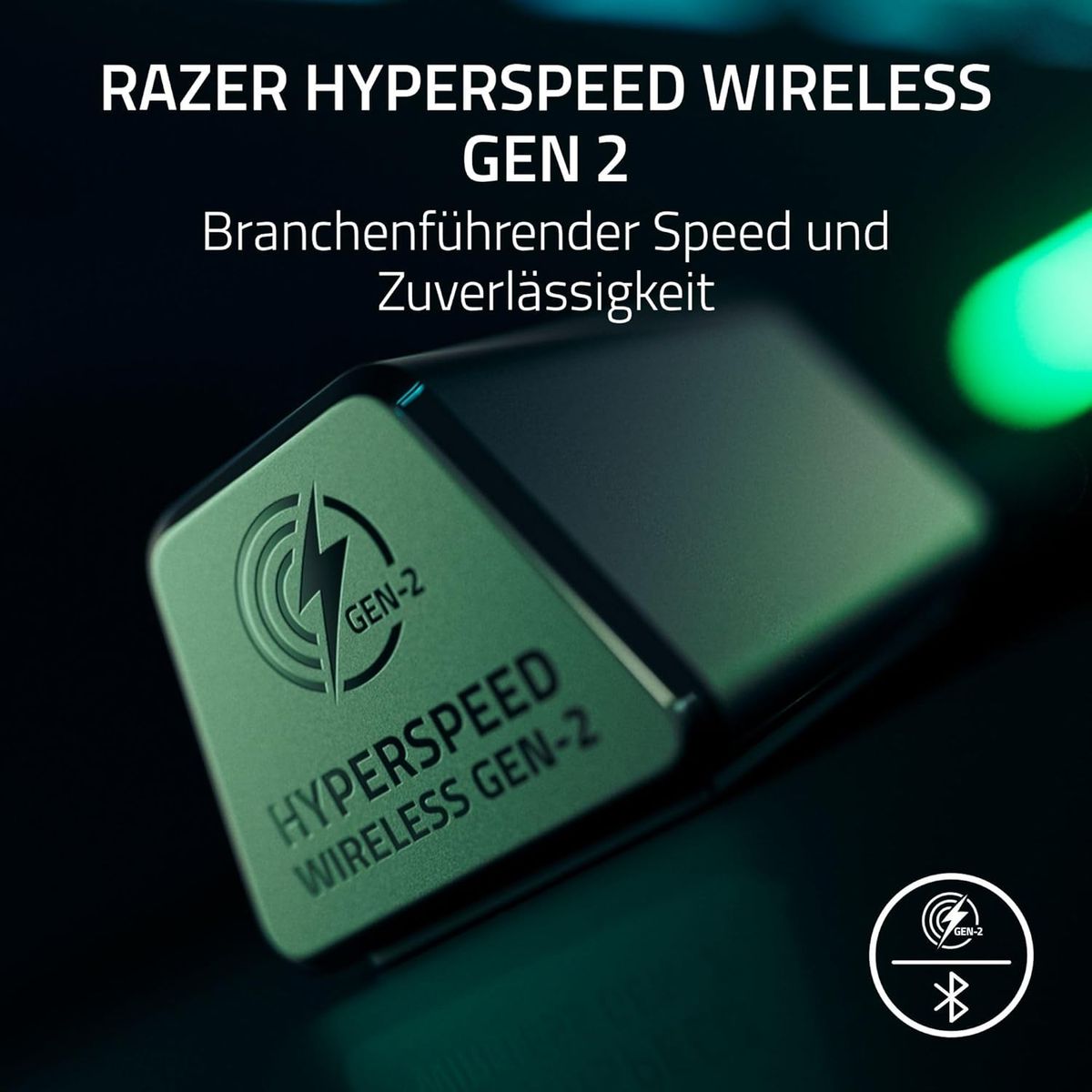 Razer BlackShark V3 Pro Gaming-Headset kabellos & verkabelt, Hybrid-ANC, HyperSpeed 2,4 GHz, Triforce 50 mm Treiber, THX Spatial Audio, PS5/PC, Schwarz