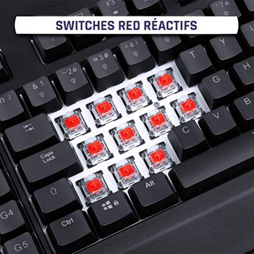 KLIM Vidi Mechanische Tastatur RGB mit Handballenauflage FR-Layout