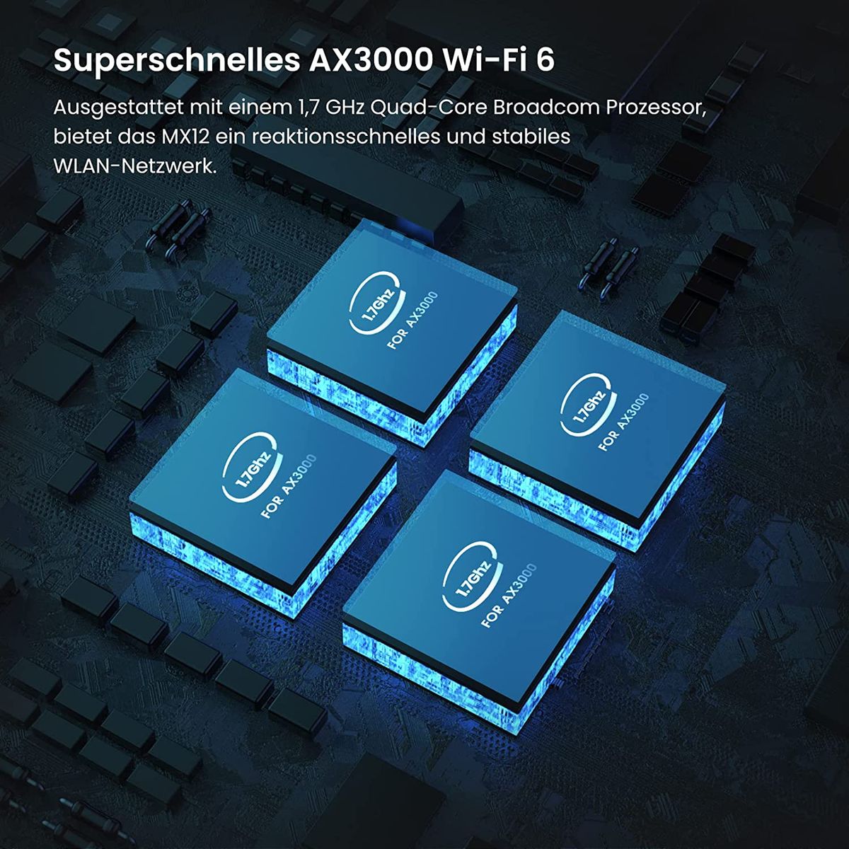 Tenda Nova MX12 Mesh WLAN WiFi 6 System - AX3000 Dual Band WLAN Mesh System - Reichweite bis zu 460m² & 160 Geräte - 6X Gigabit Port - Ersetzt WLAN Router & Repeater - Kompatibel mit Alexa - 2er-Pack 2er Pack WiFi 6 | AX3000