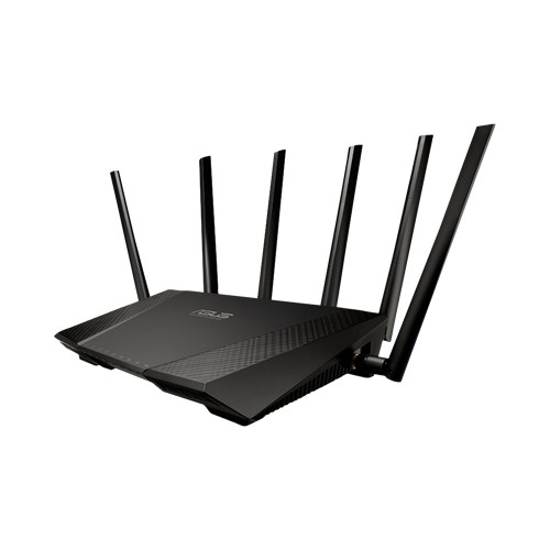 ASUS RT-AC3200 WLAN-Router Tri-Band 3200 Mbit/s Gigabit Ethernet USB 3.0 AiProtection AiCloud Schwarz