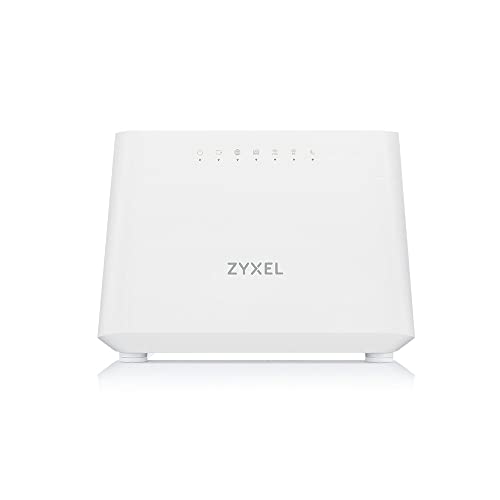 Zyxel DX3301-T0-EU01V1F Tabletop VDSL WLAN-Router, Wi‑Fi 6 (802.11ax), Dual-Band 2,4/5 GHz, Gigabit Ethernet, DSL-WAN, USB, Weiß