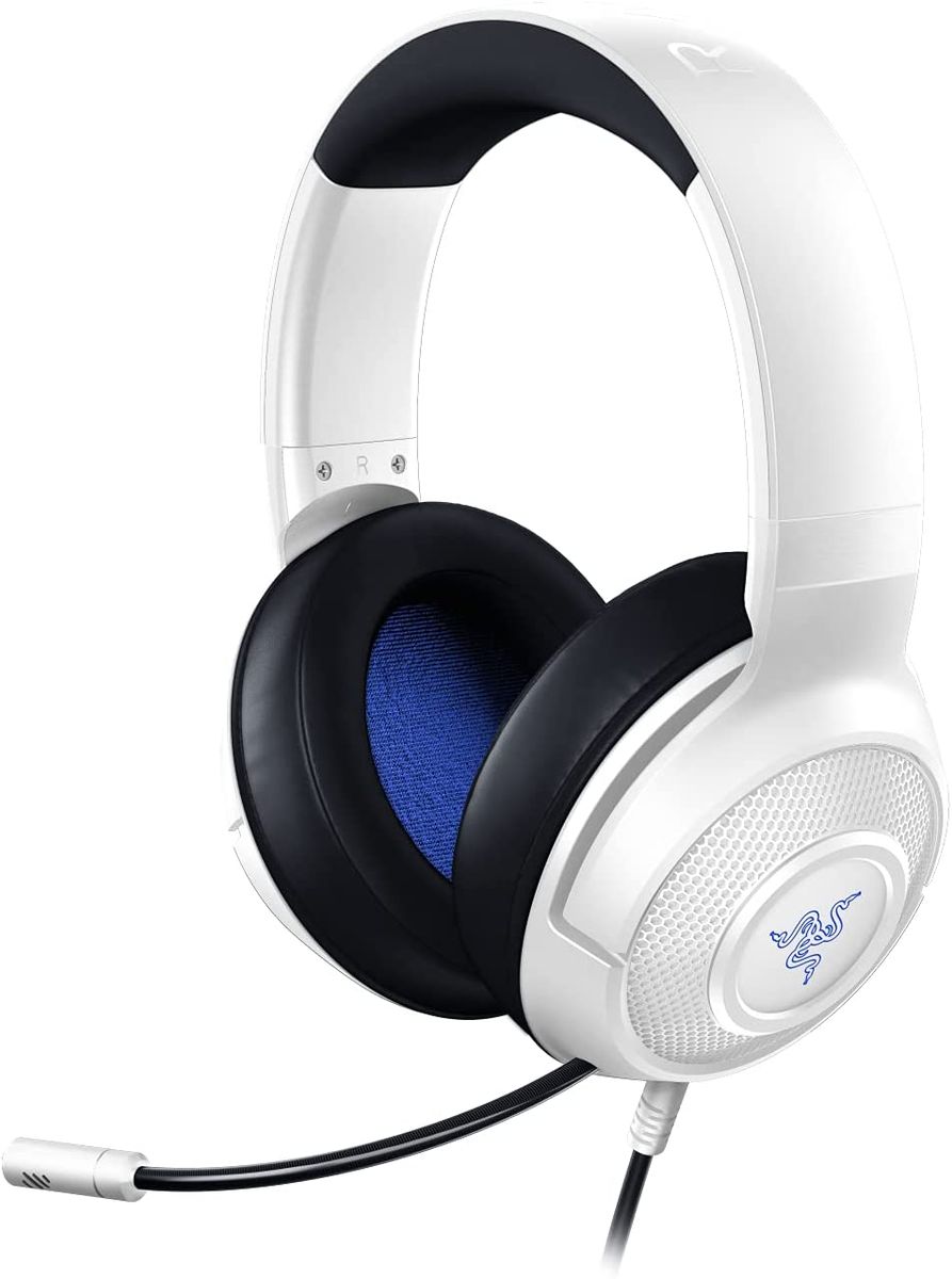 Razer Kraken X for Playstation Gaming Headset Virtual 7.1 Surround-Sound 3.5mm Multi-Plattform White