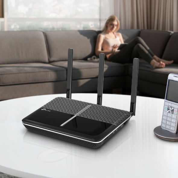 TP-Link Archer VR2100v WLAN-Router Gigabit Ethernet Dual-Band (2,4 GHz/5 GHz) Schwarz
