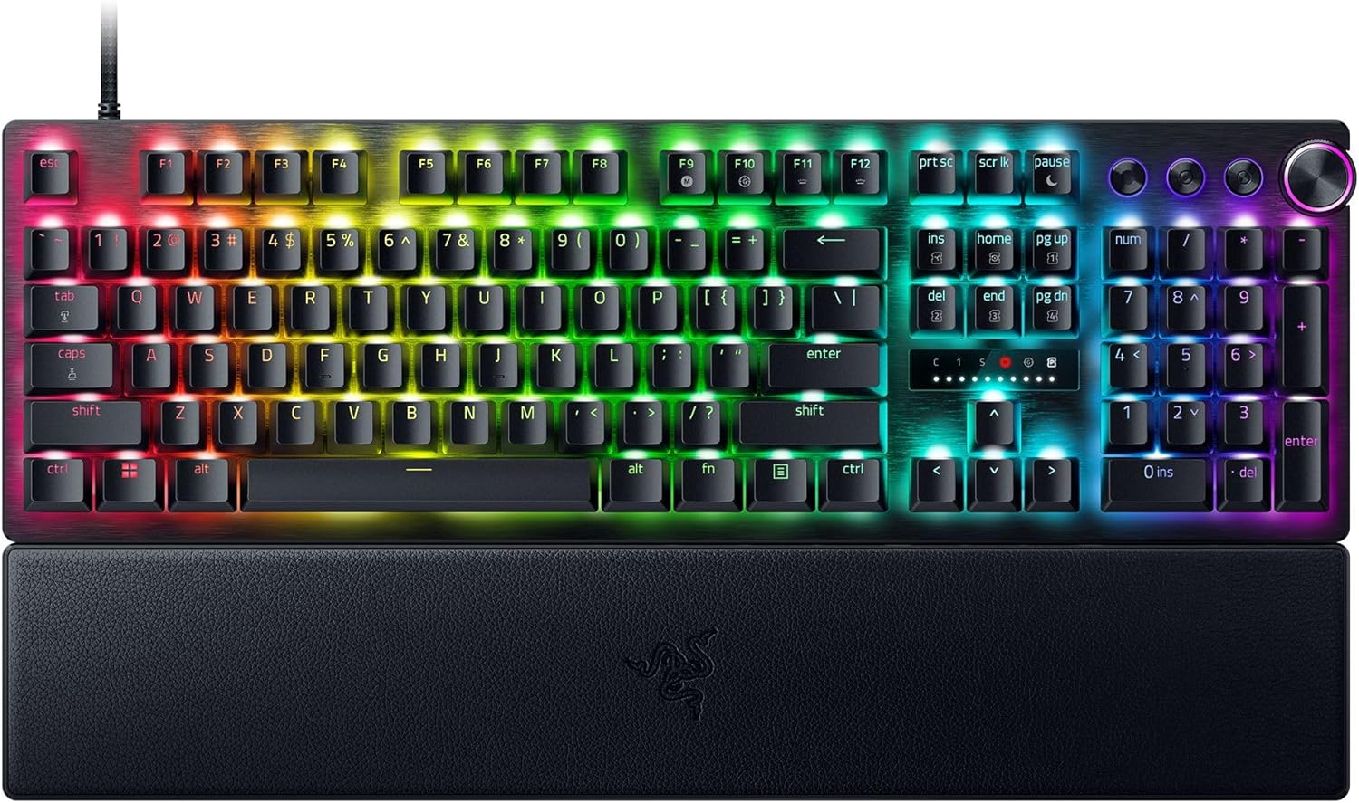 Razer Huntsman V3 Pro Gaming Keyboard Media Buttons Analog Optical Switches Chroma RGB UK Layout QWERTY