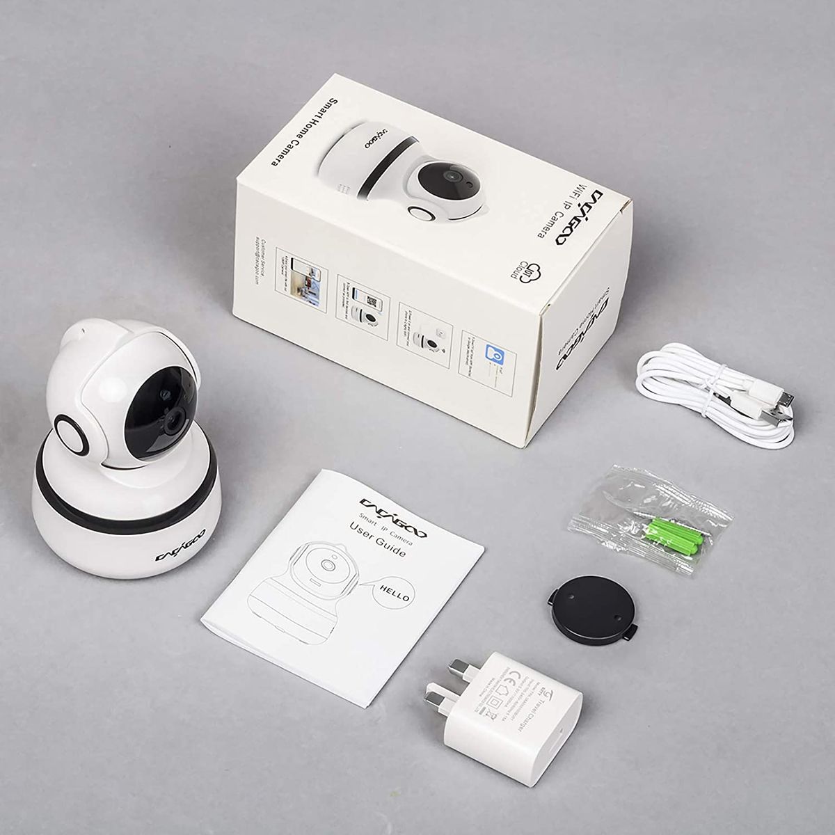 Cacagoo WiFi IP Camera Security Camera, Baby Monitor 1080P FHD Indoor Wireless Pet Camera