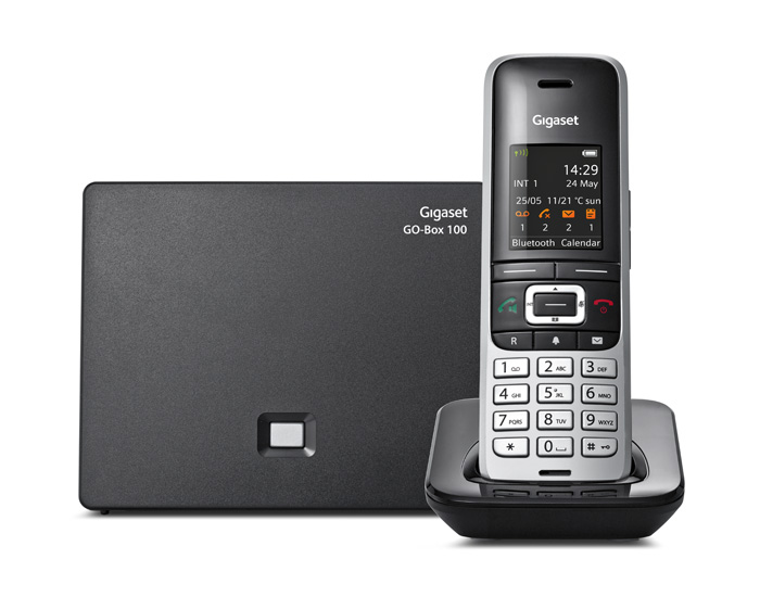 Gigaset S850A GO DECT-Telefon Platin Anrufer-Identifikation