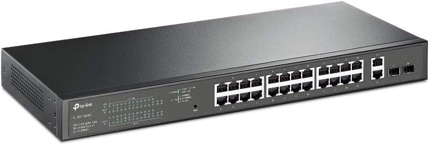 TP-Link TL-SG1428PE(UN) V3.0 28-Port Gigabit Easy Smart Switch, 24x PoE+ (250W), 2x SFP, Metall, Rackmount