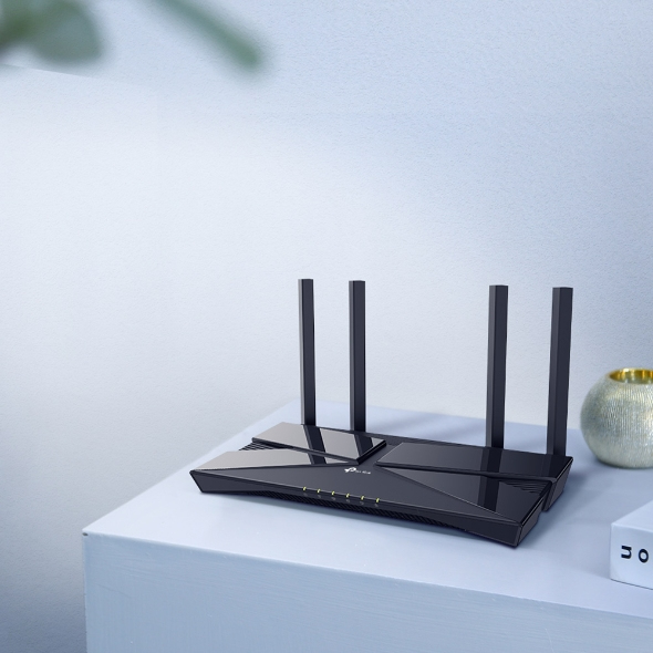 TP-Link Archer AX23 AX1800 Dual-Band Wi-Fi 6 Router 1201 Mbit/s 5 GHz 574 Mbit/s 2,4 GHz 4 × Gigabit LAN-Ports WPA3 HomeCare Tether APP Unterstützt keine DSL-Funktion
