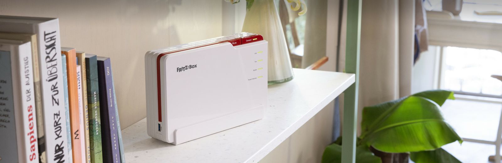 AVM FRITZ!Box 5690 Pro Modem-Router Tri-Band Wi-Fi 7 2,4/5/5 GHz 5760 Mbit/s 2.5G WAN/LAN 4x Gigabit LAN USB 3.1 Zigbee DECT Weiß