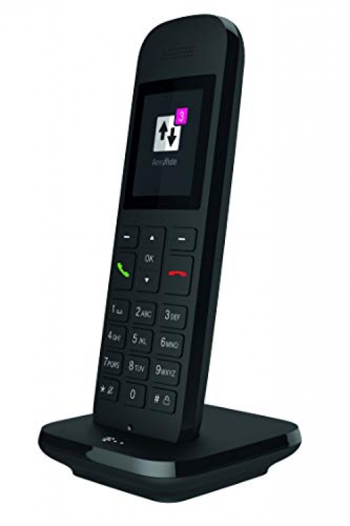 Telekom Festnetztelefon Speedphone 12 in schnurlos Zur Nutzung an aktuellen Routern DECT-CAT-iq Schnittstelle z.B. Speedport Fritzbox 5 cm Farbdisplay