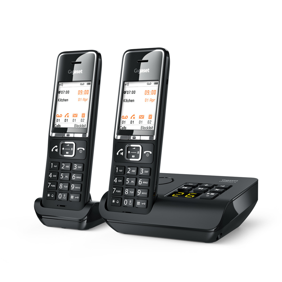 Gigaset COMFORT 550A duo Analoges/DECT-Telefon Anrufer-Identifikation Schwarz