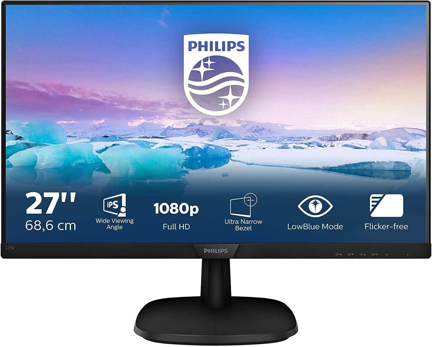 Philips 273V7QJAB 27" FHD Monitor 1920x1080 75 Hz VGA HDMI DisplayPort Lautsprecher HDMI DP VGA 27" FHD