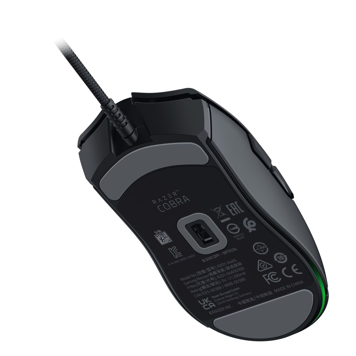 Razer Cobra Gaming Mouse 8.500 DPI Ambidextrous Chroma RGB mit Unterbodenbeleuchtung Black