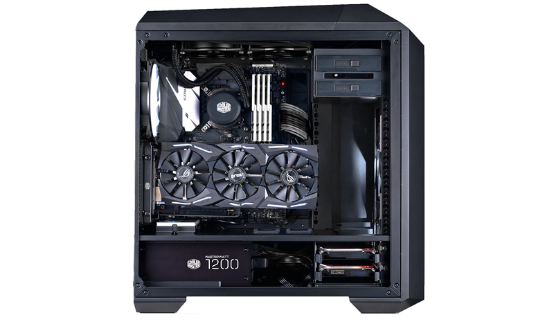 Cooler Master MasterLiquid Lite 240 All-in-One CPU-Flüssigkeitskühler, 240 mm Radiator, 2x 120 mm PWM-Lüfter, 12 V Pumpe, Aluminium, Schwarz