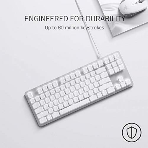 Razer BlackWidow Lite Gaming Keyboard Orange Switches TKL Mercury USA Layout QWERTY ISO