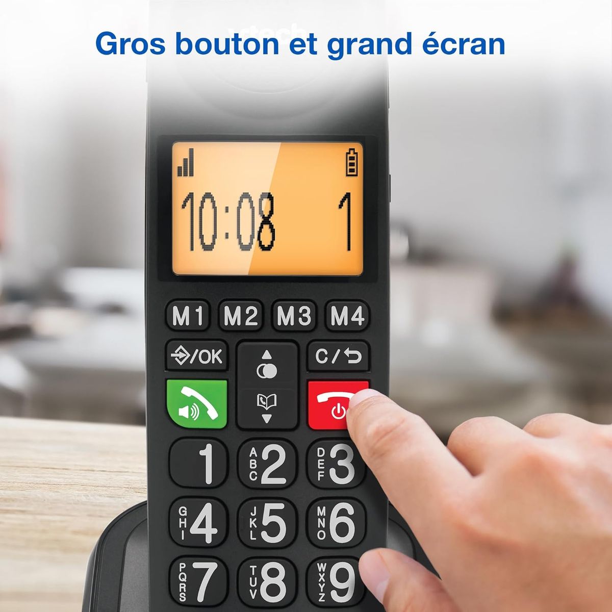 VTech CL6550 Schnurgebundenes Telefon + Schnurloses DECT-Telefon, mit großen Tasten, Anrufblock, Mobilteil und Basis mit Lautsprecher, großen Tasten und großem Display