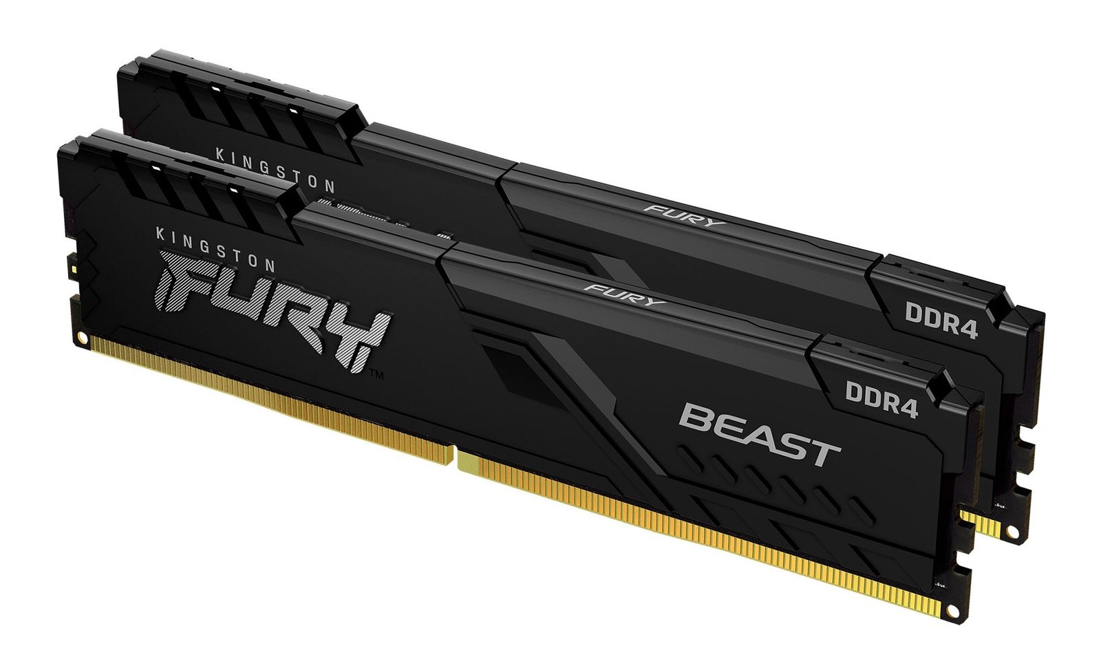 Kingston Technology KF432C16BBK2/64 FURY Beast 64GB (2x32GB) DDR4-3200 CL16 DIMM, 1,2 V, Intel XMP 2.0, Schwarz
