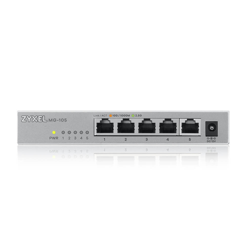 Zyxel MG-105 Unmanaged 2.5G Ethernet (100/1000/2500) Stahl