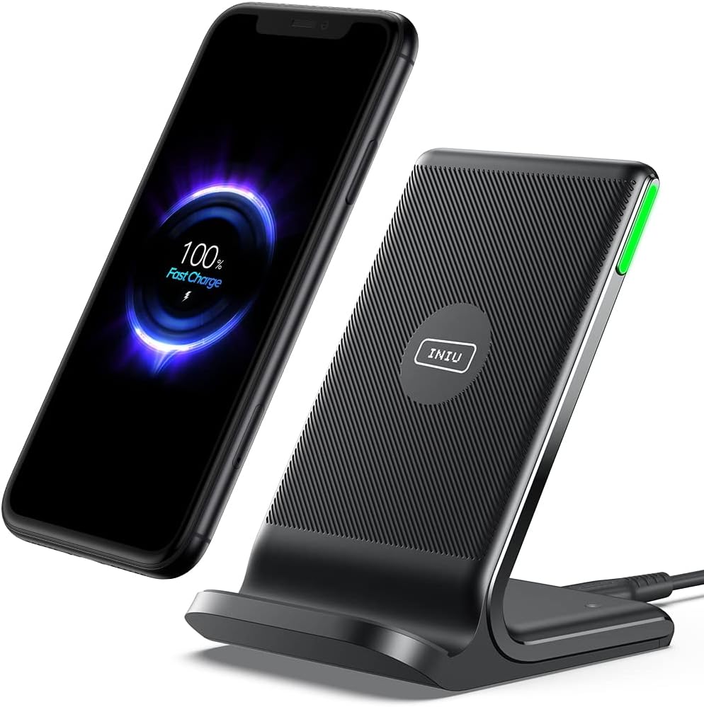 INIU WI-211 Kabelloses Ladegerät 15 W Schnelllade-Station, USB-C, adaptive LED, NTC-Temperaturschutz, MagSafe-kompatibel, Multicolor