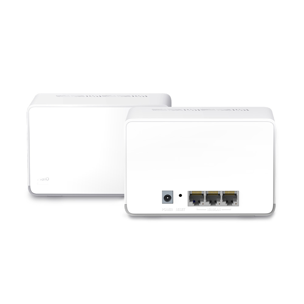Mercusys WiFi 6 Mesh AX1800Mbps, 3 Gigabit-Ethernet-Anschlüsse, Kindersicherung, Anschluss von bis zu 150 Geräten, 2 Stück mit Abdeckung bis zu 350 ㎡, Halo H70X (2-Pack)
