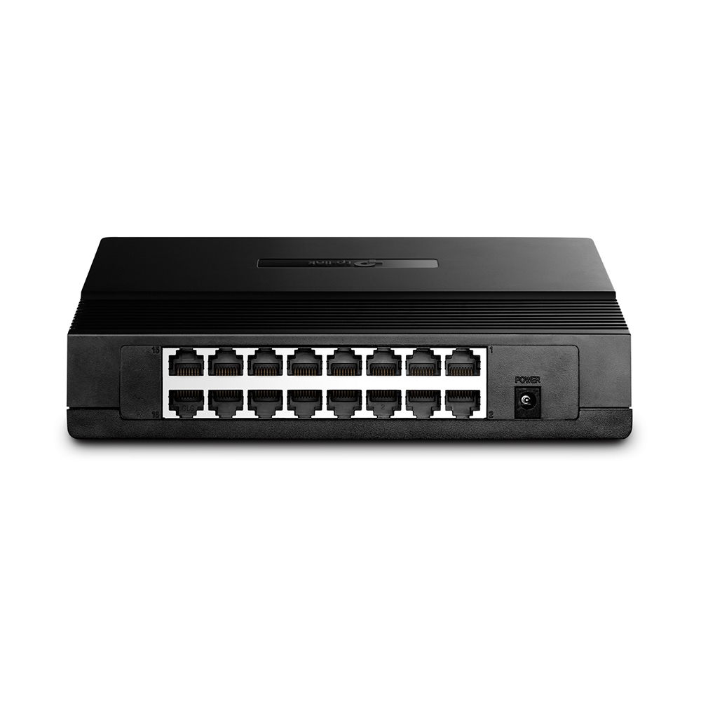 TP-Link TL-SF1016D 16-Port 10/100 Mbps Desktop Ethernet Switch/Hub, Ethernet Splitter, Plug & Play, no configuration required, Black 16-port 10/100Mbps Switch